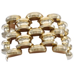 Superb Wide Tiffany & Co. Gold Link Bracelet