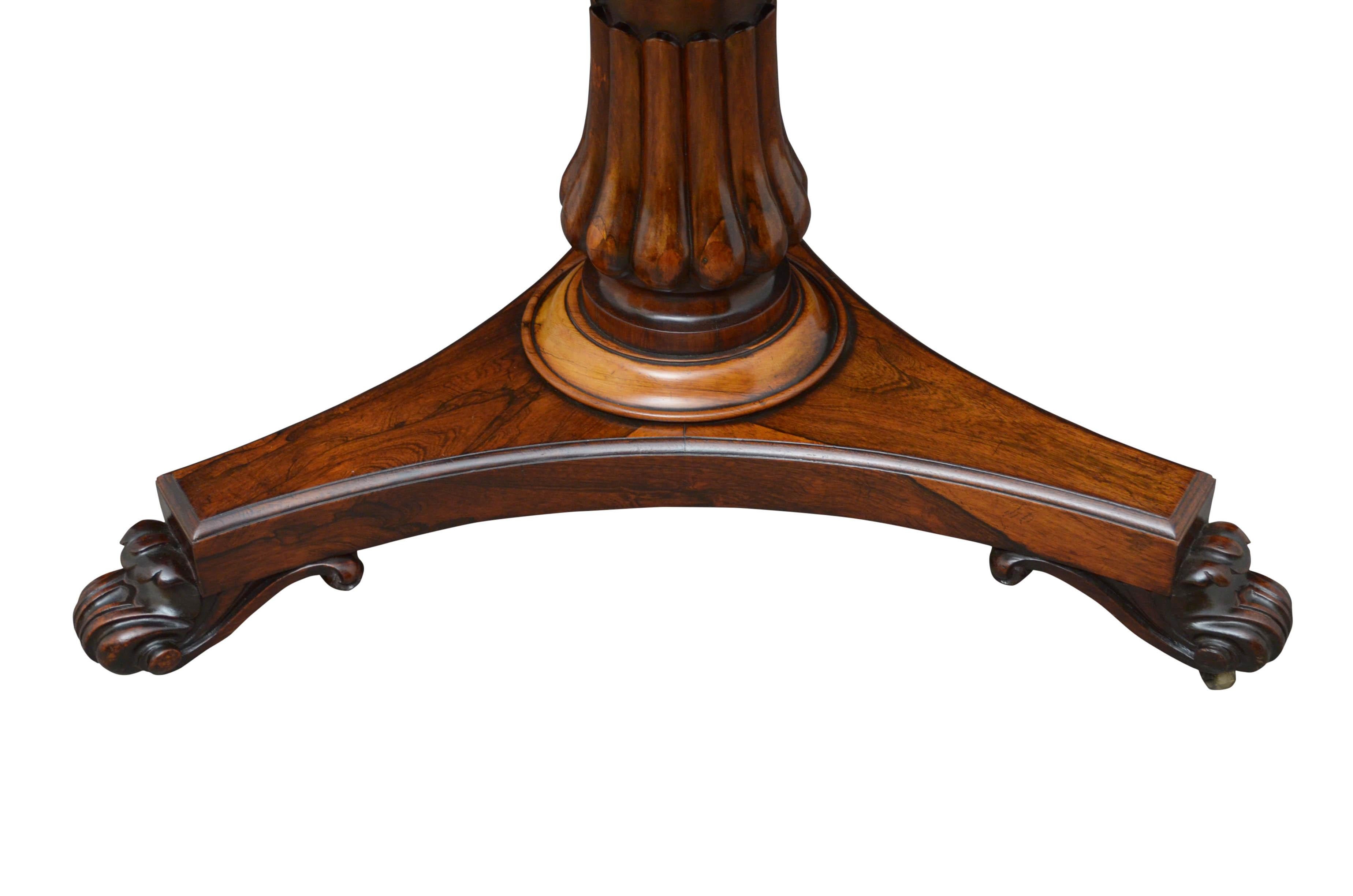 Superb William IV Rosewood Centre Table Dining Table 4