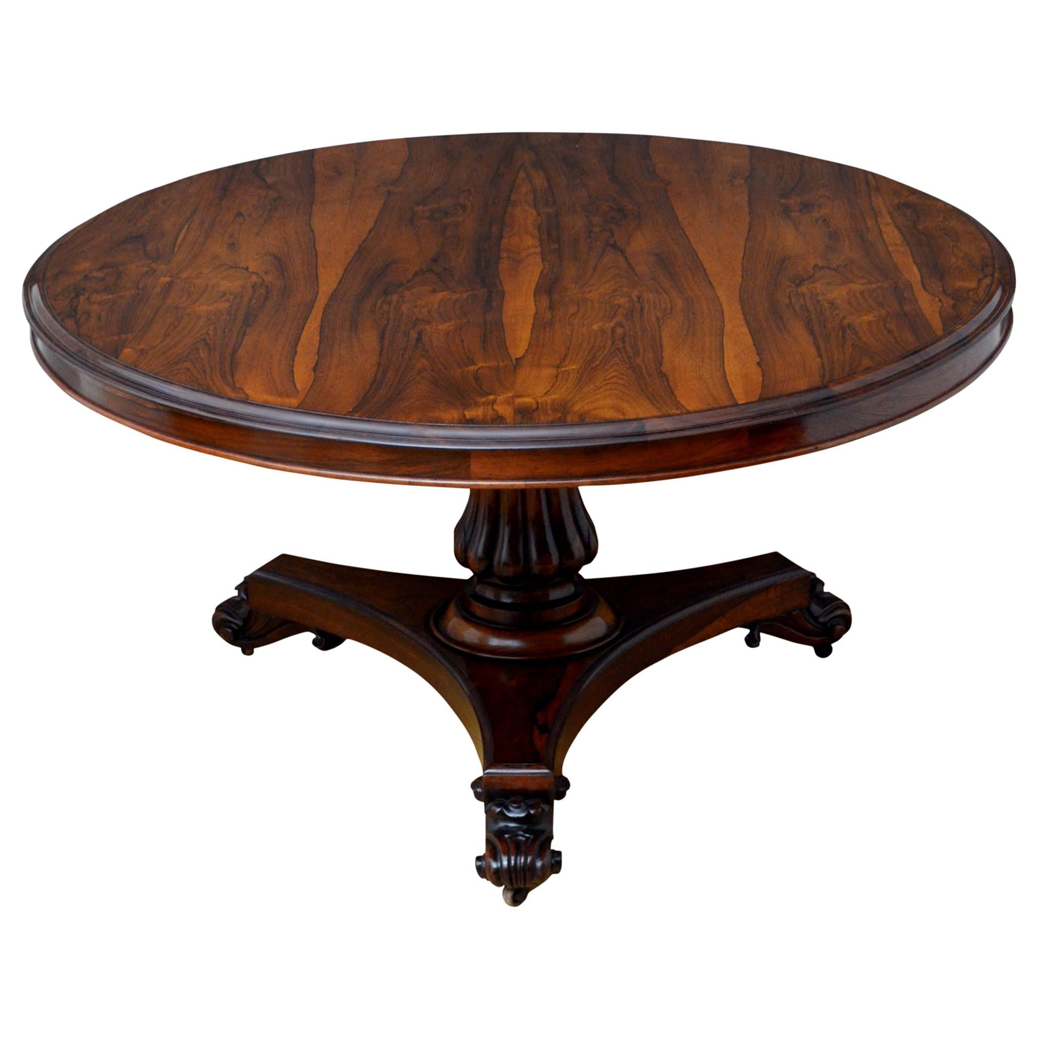 Superb William IV Rosewood Centre Table Dining Table