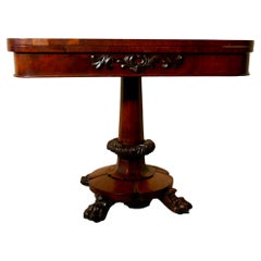 Superb William IV Rosewood Folding Games or Card Table