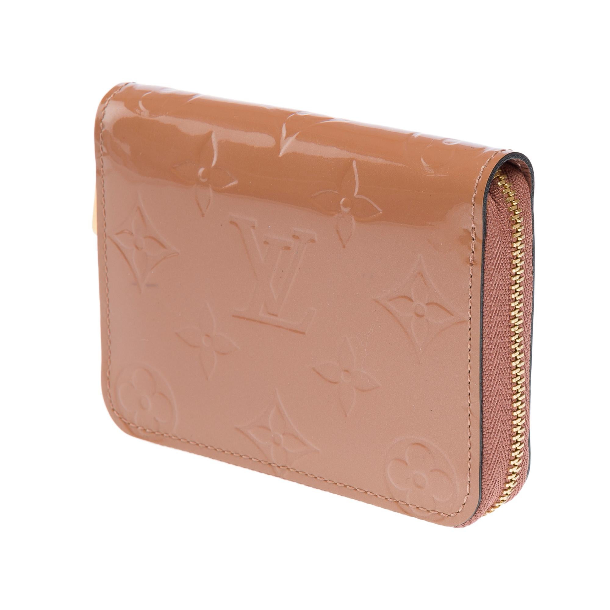 Superb Zippy Wallet/Coin Purse in Pink Monogram Patent leather In Good Condition For Sale In Paris, IDF