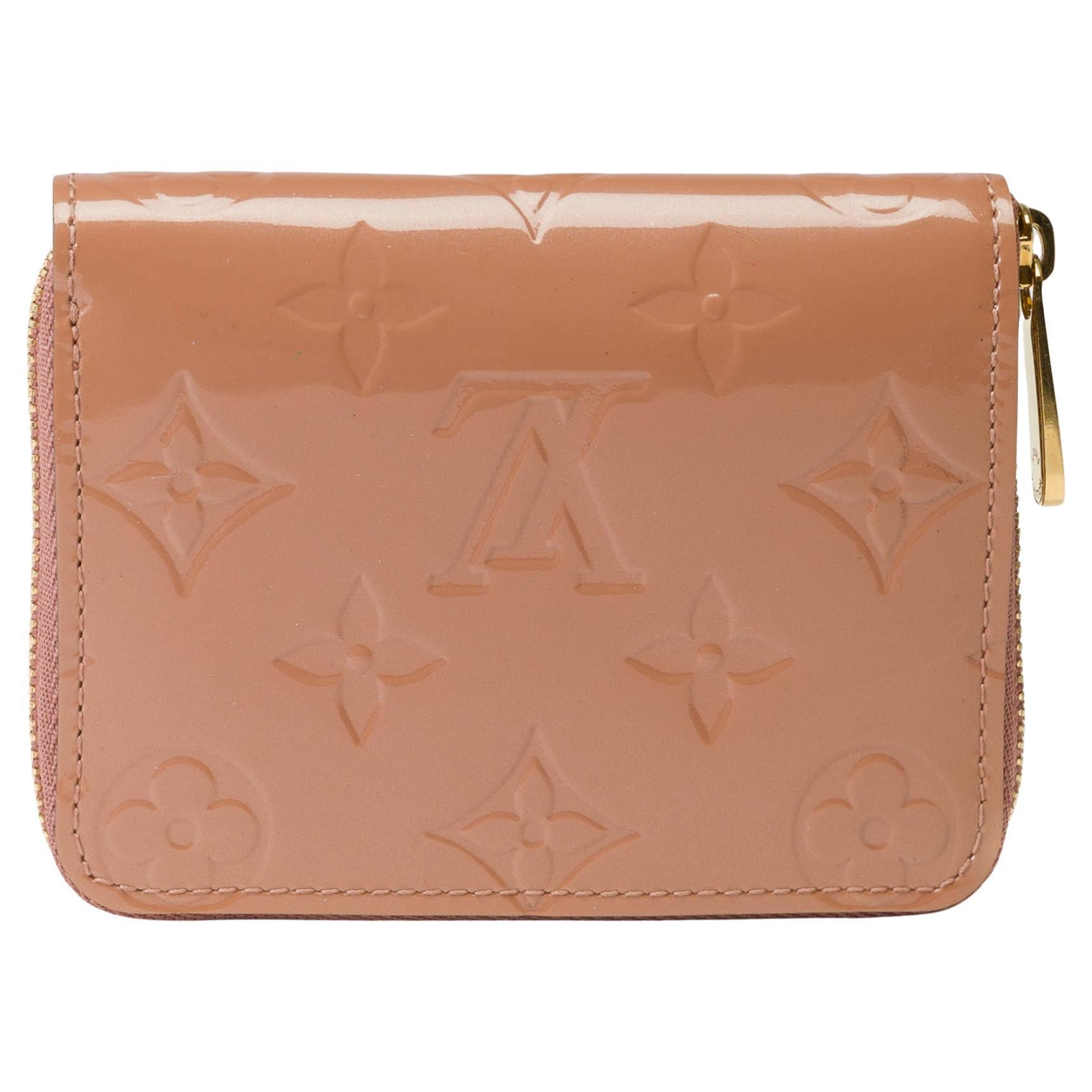 Superb Zippy Wallet/Coin Purse in Pink Monogram Patent leather For Sale