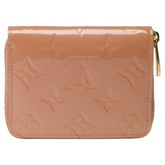 Superb Zippy Wallet/Coin Purse in Pink Monogram Patent leather