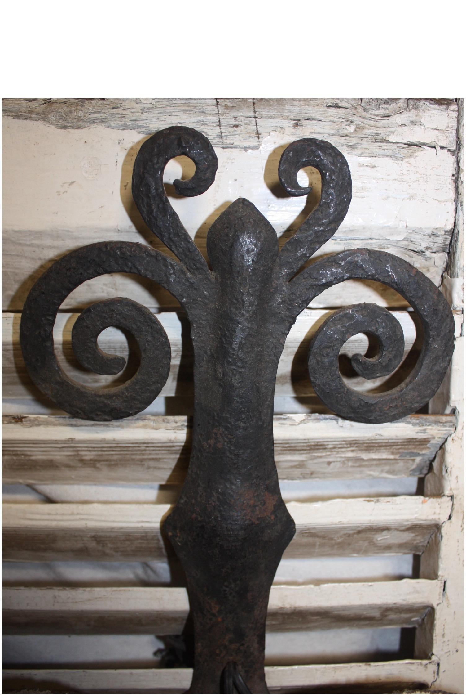 Superbe French Pairs of Iron Sconces For Sale 9