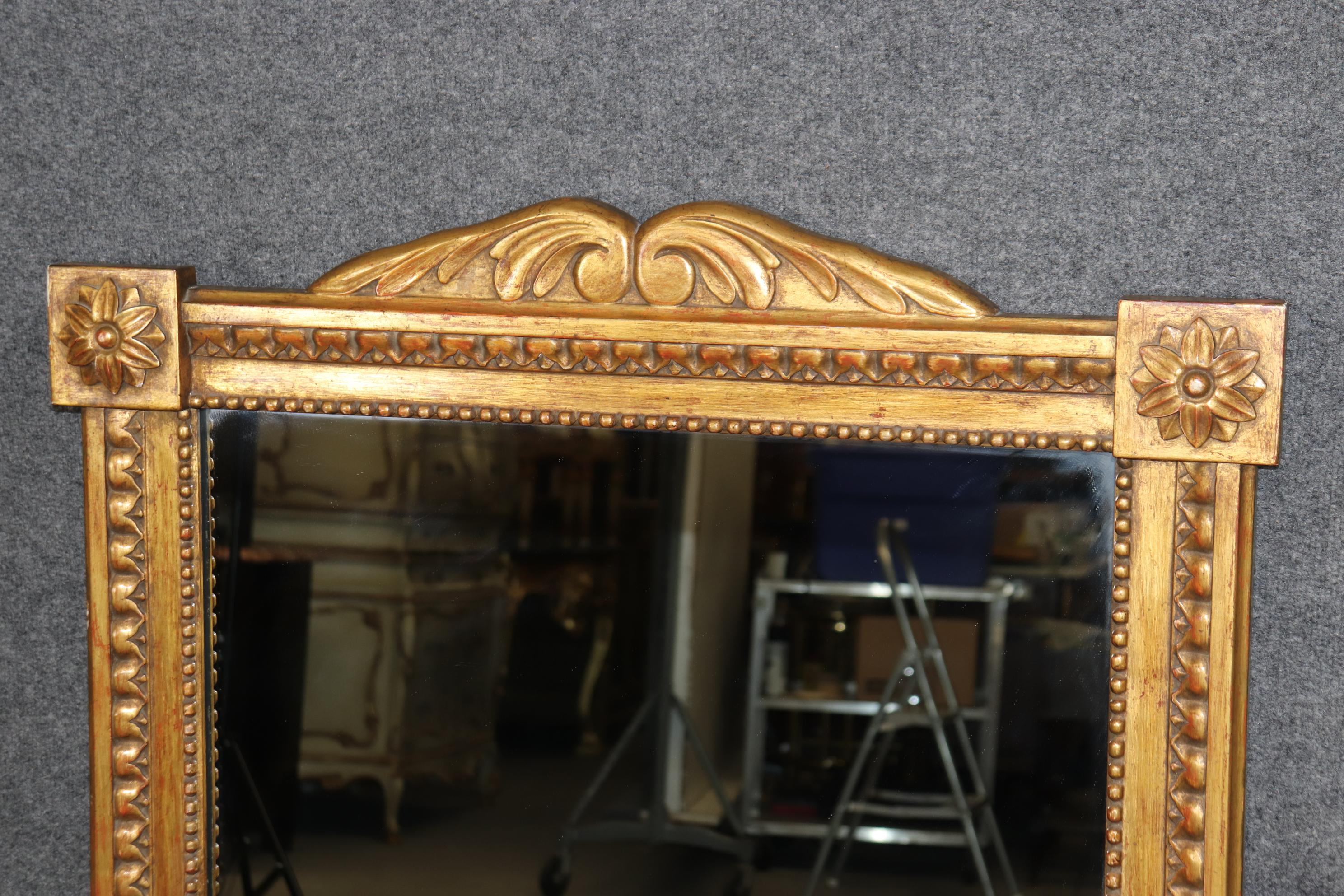 Superbly Carved Don Ruseau of New York French Walnut Mirror Louis XVI  For Sale 2