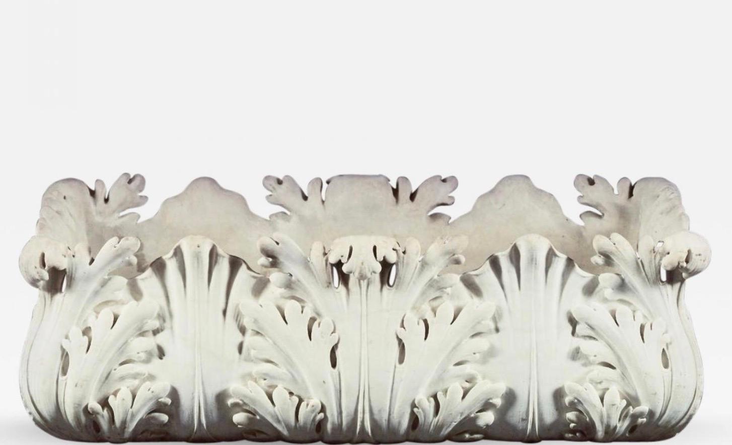Italian Superbly Carved Marble Planter For Sale