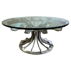 Vintage Superbly Designed and Crafted Cast Aluminum Coffee Table