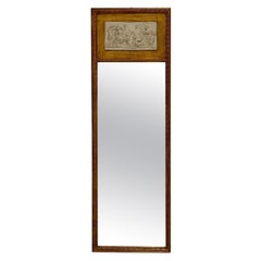 Superbly Elegant Gilded Florentine Mirror with Classical Relief Plaster Plaque