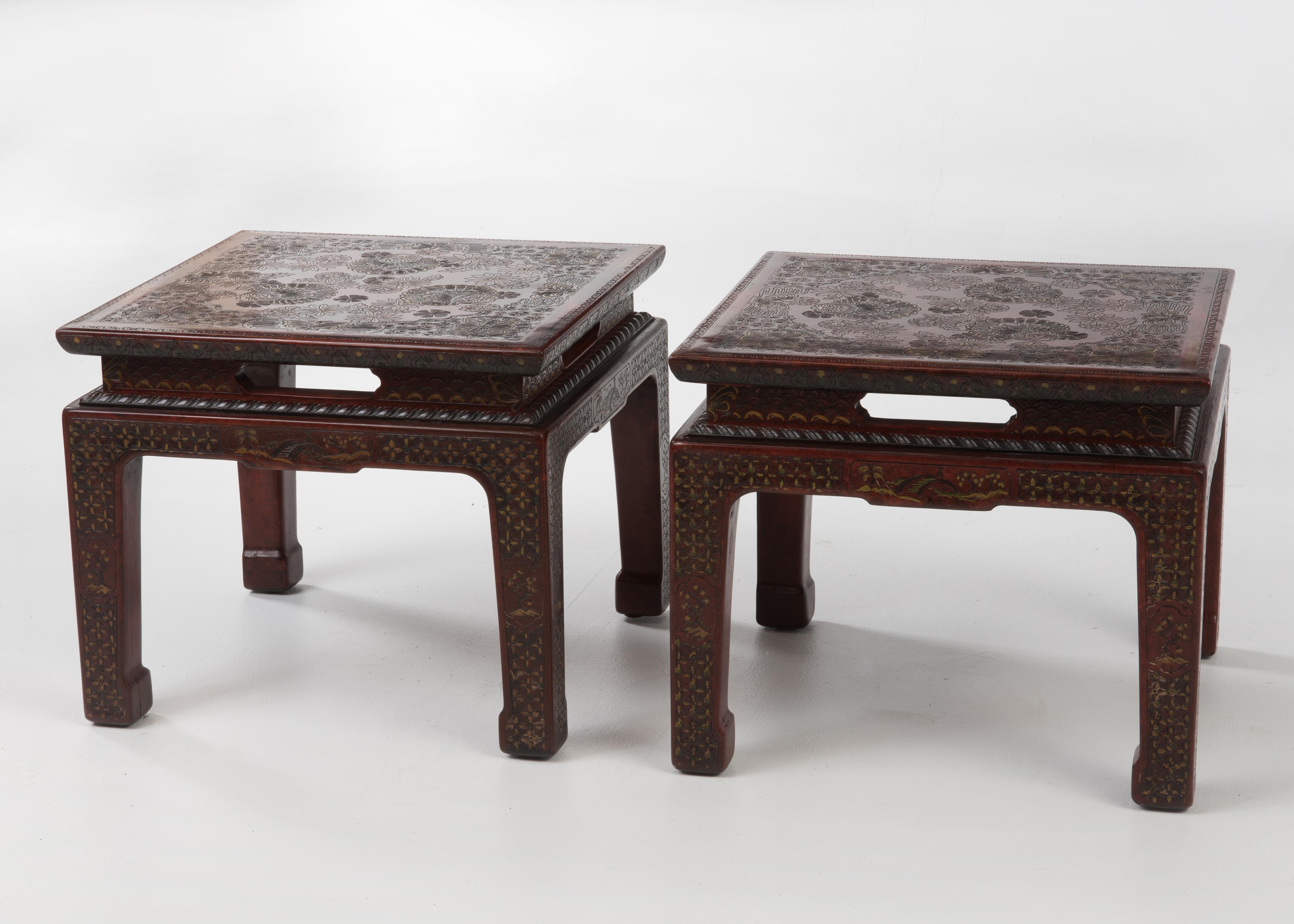 asian inspired end tables