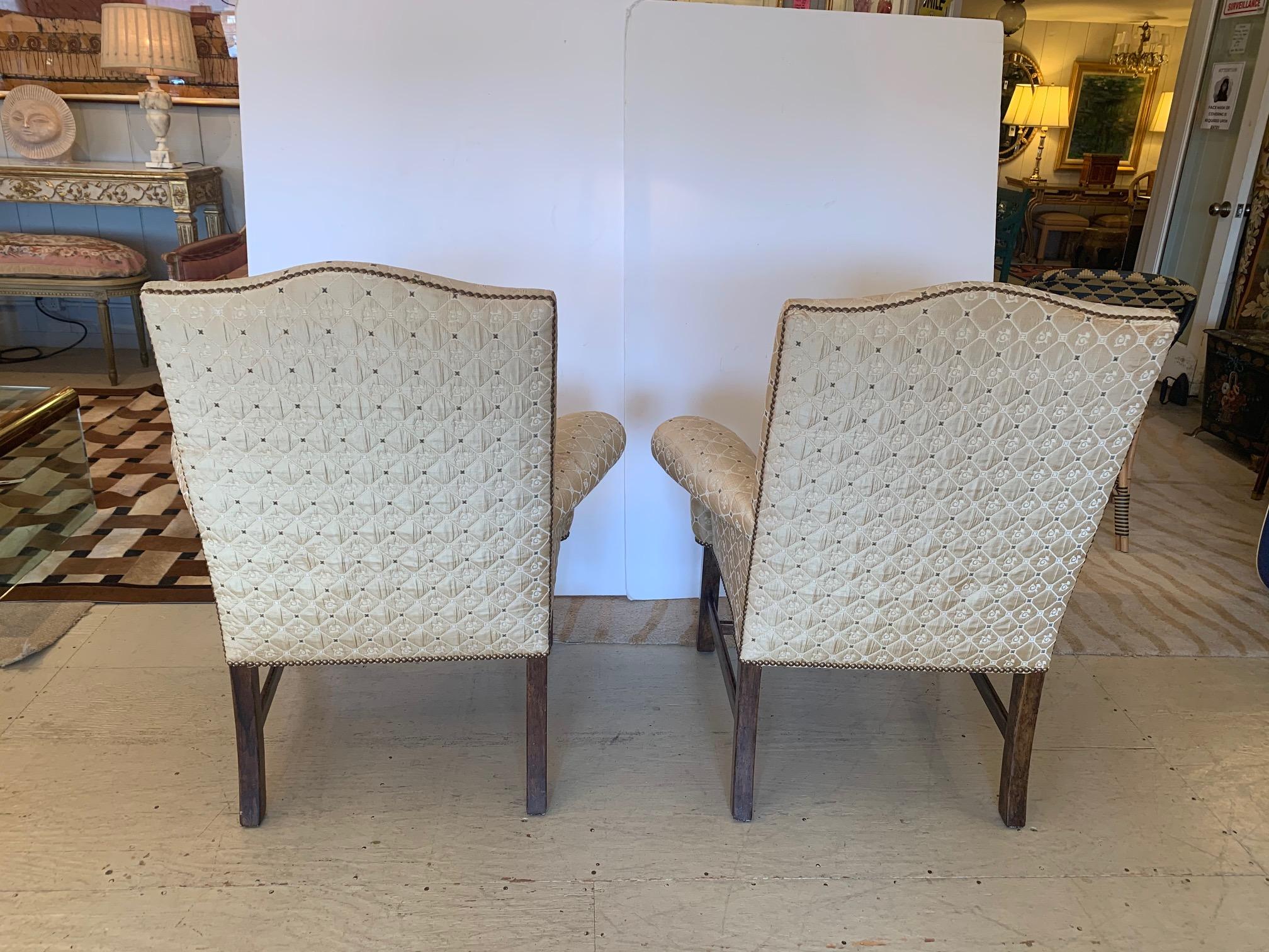 Superbly Styled Dramatic Pair of Designer Club Chairs 6