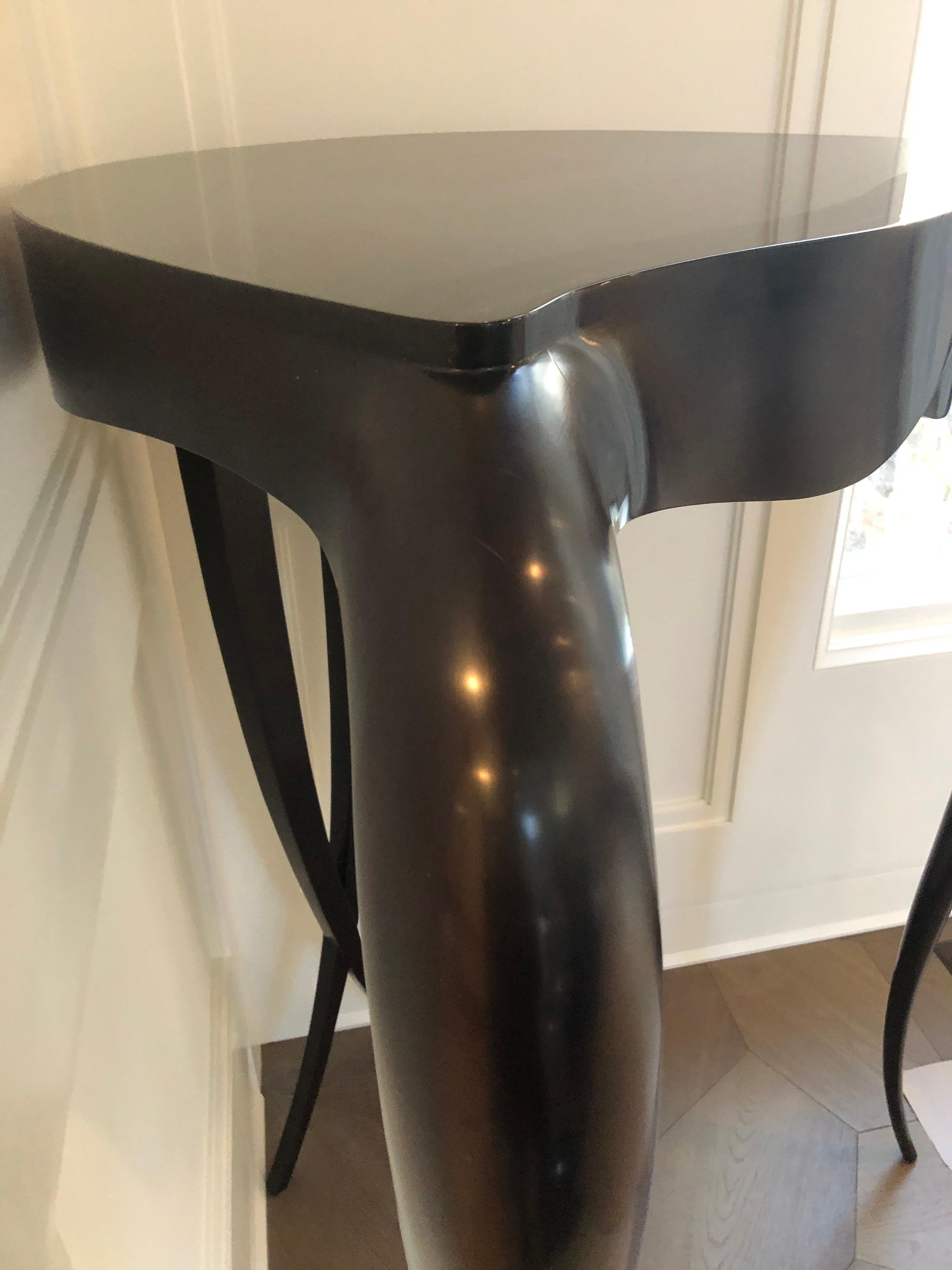 Superbly Stylish Curvaceous Christopher Guy Le Carlton Console Pedestal Table For Sale 2