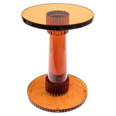SuperbVintage Venetian Amber Glass Pedestal Table