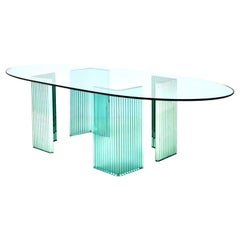 SuperCalif Crystal Dining Table by Luigi Massoni for Galotti & Radice, 1970s