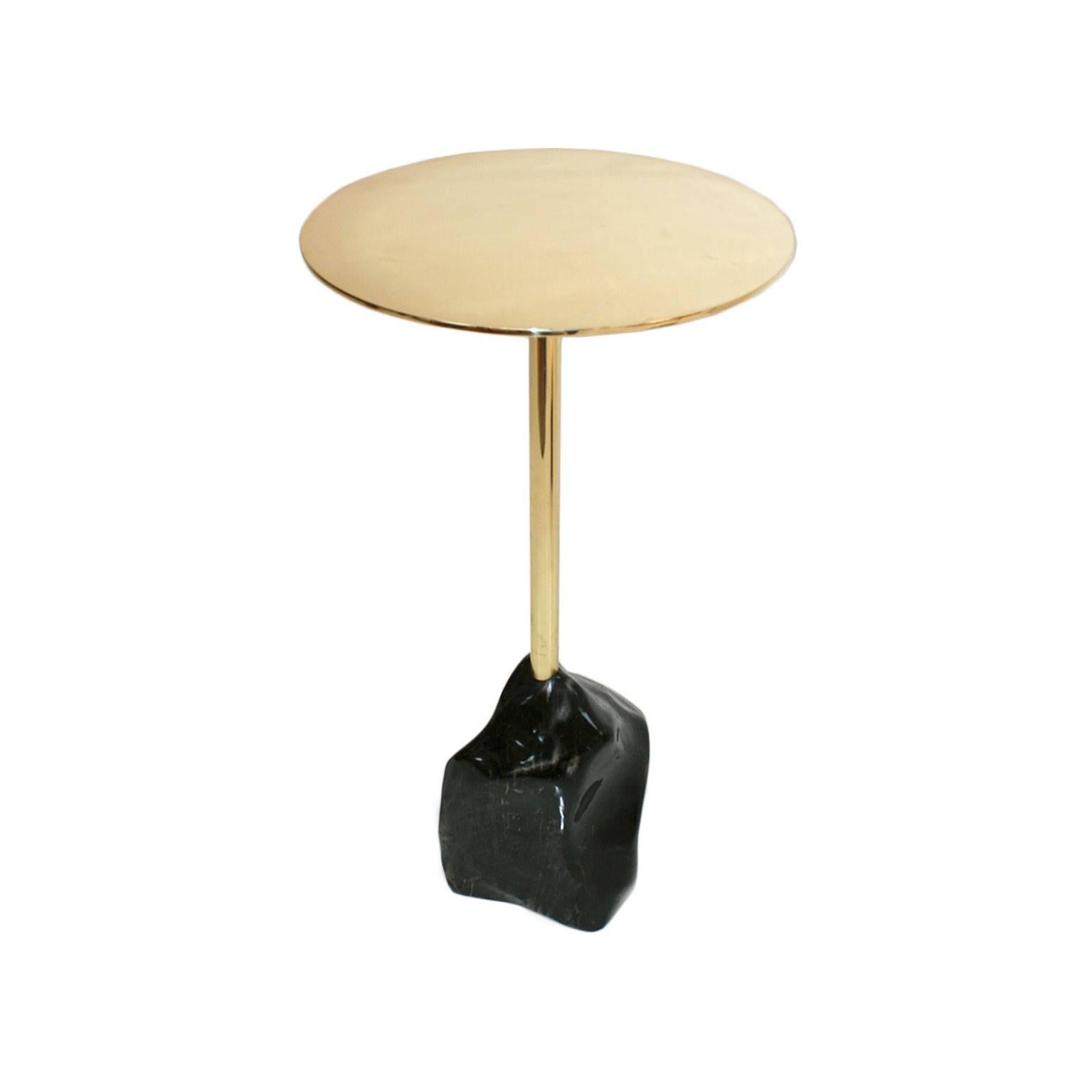 Superego Studio Brass and Agate Pair of Italian Side Tables 1