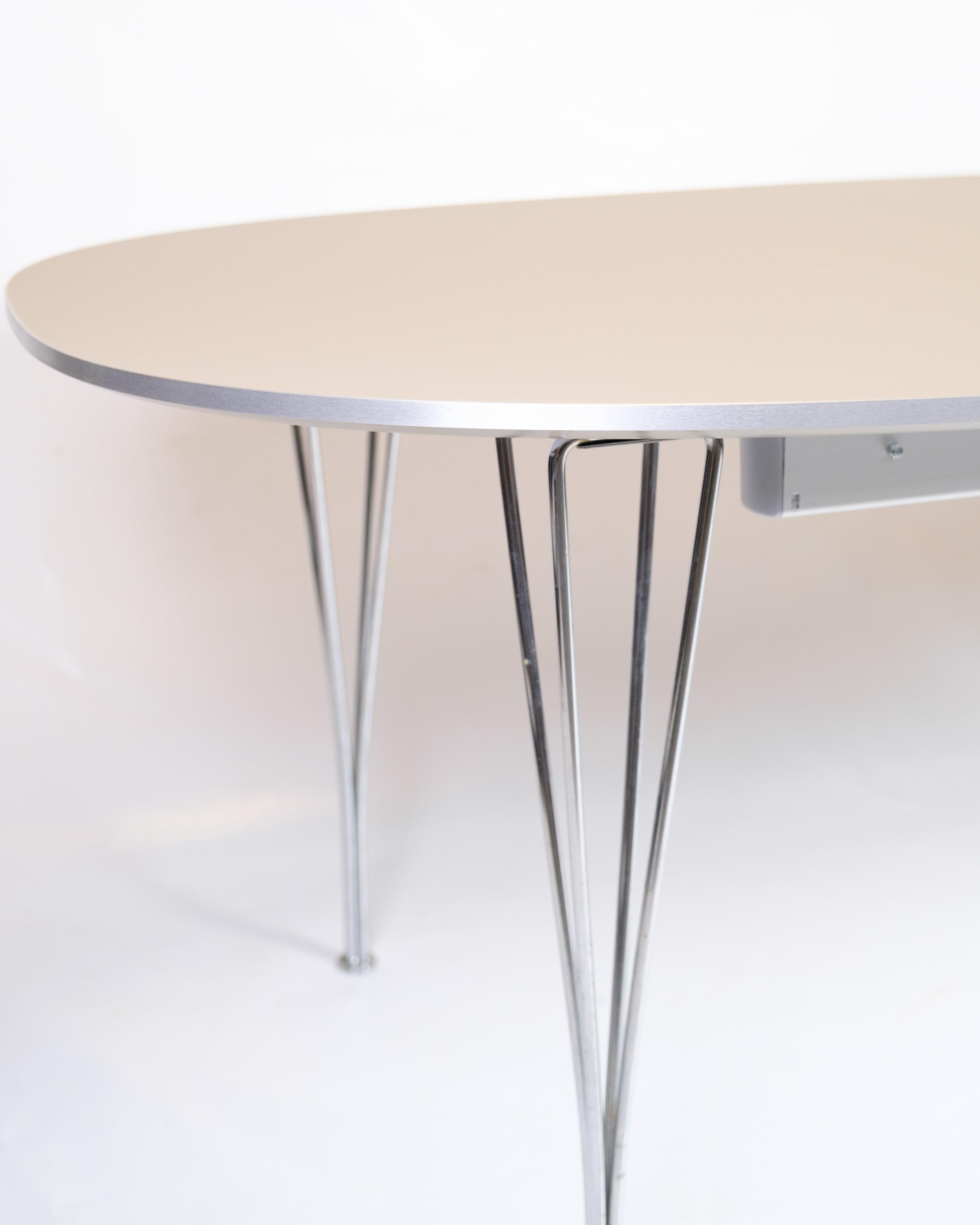 Superellipse Esstisch Model B616 von Piet Hein & Arne Jacobsen im Zustand „Gut“ im Angebot in Lejre, DK