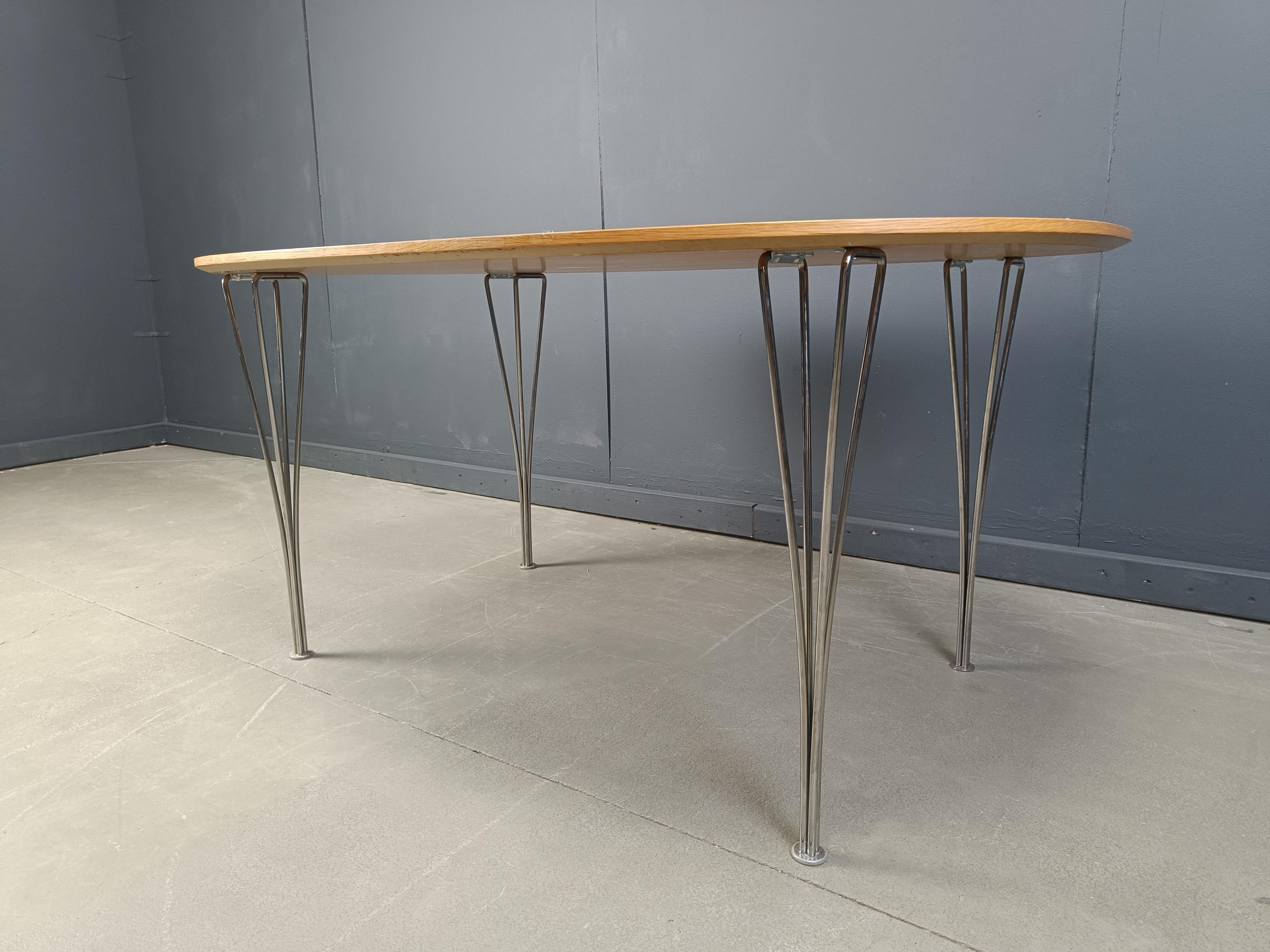 Danish Superellipse Table by Bruno Mathsson and Piet Hein for Fritz Hansen For Sale