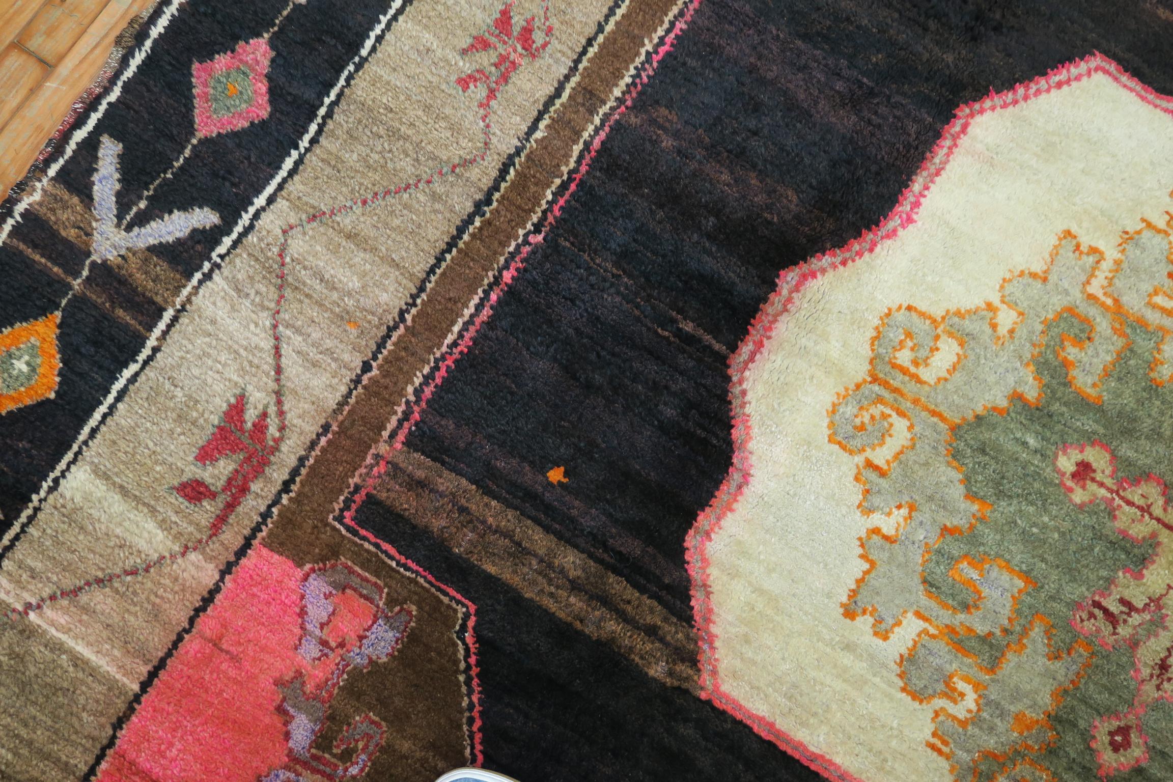 Hand-Knotted Superfluous Square Bohemian Turkish Rug For Sale