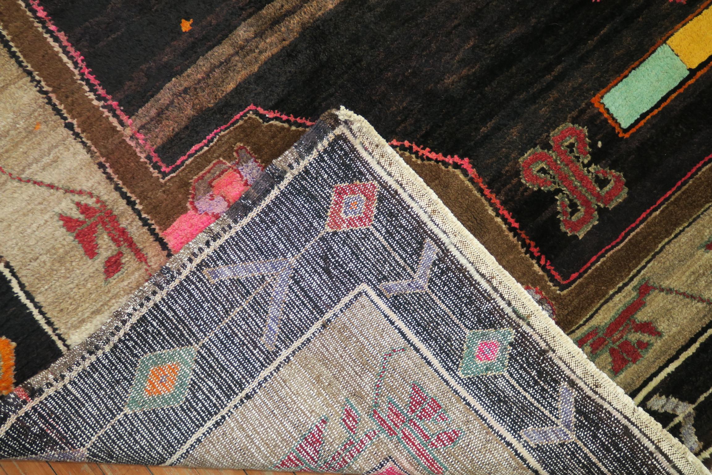 Wool Superfluous Square Bohemian Turkish Rug For Sale