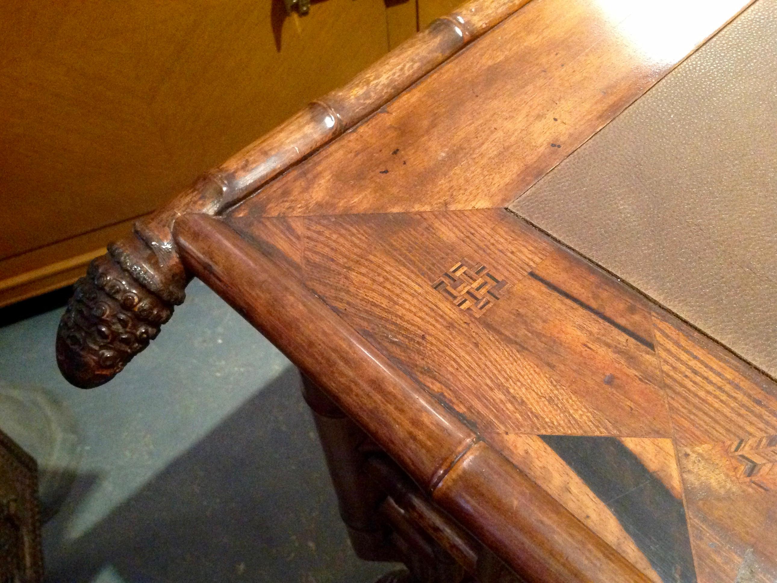 Superior 19th Century Bamboo Desk 15