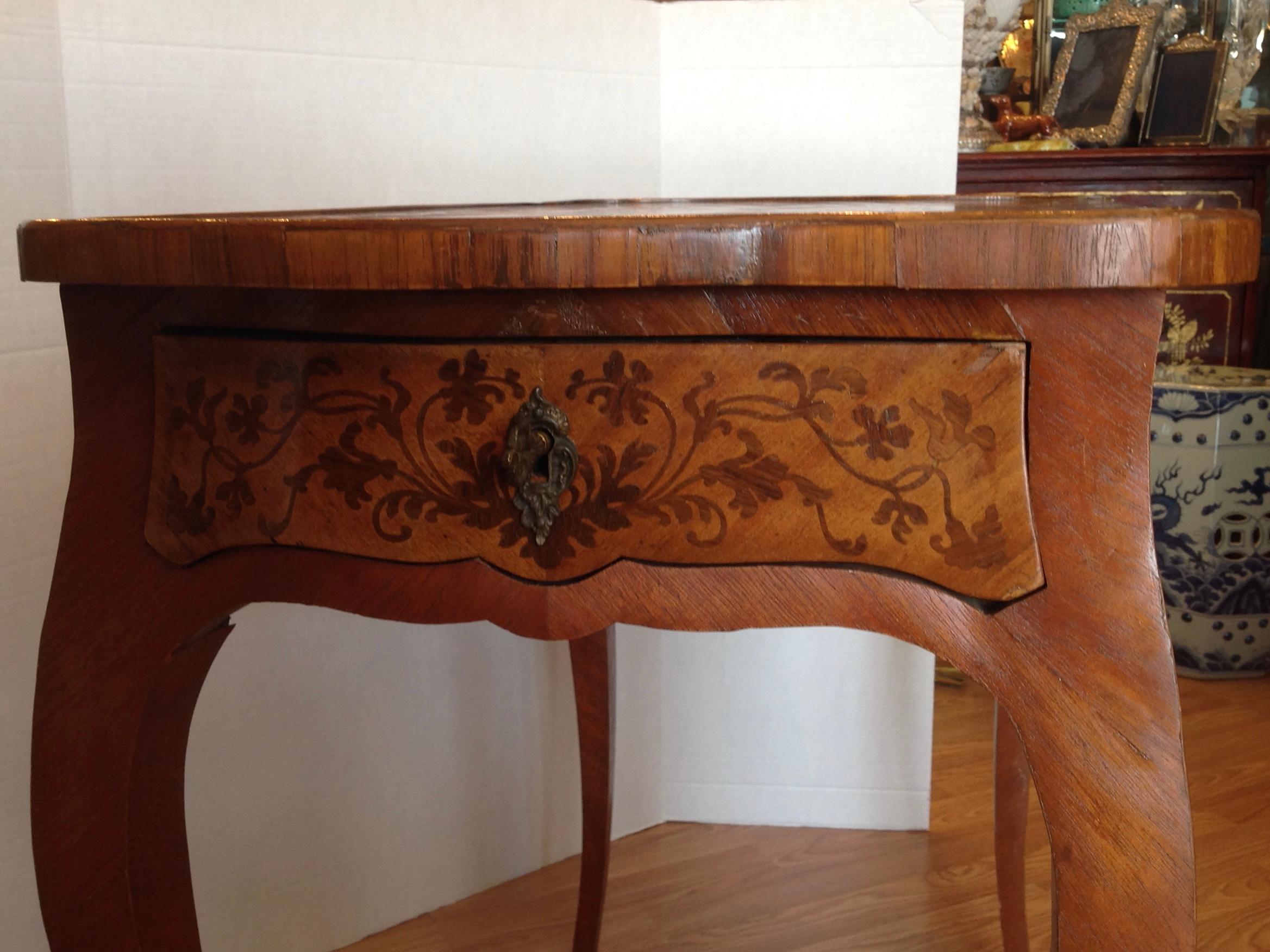 Superior 19th Century French Inlaid Vanity / Desk 8