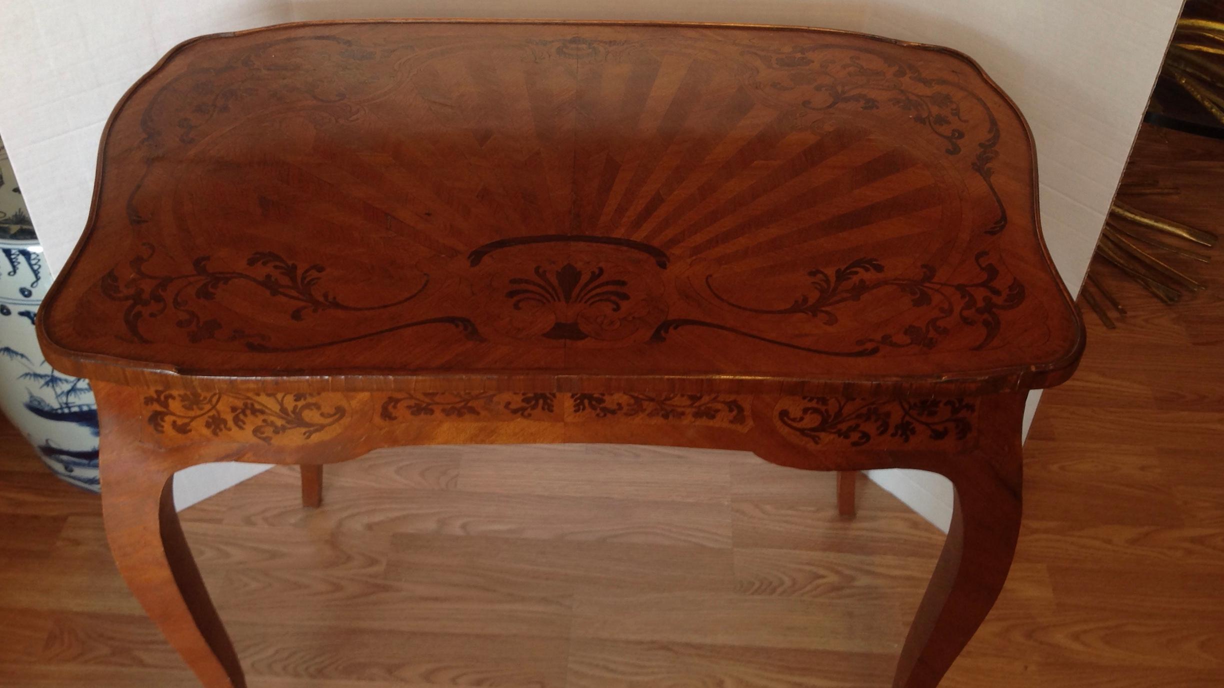 Superior 19th Century French Inlaid Vanity / Desk 9
