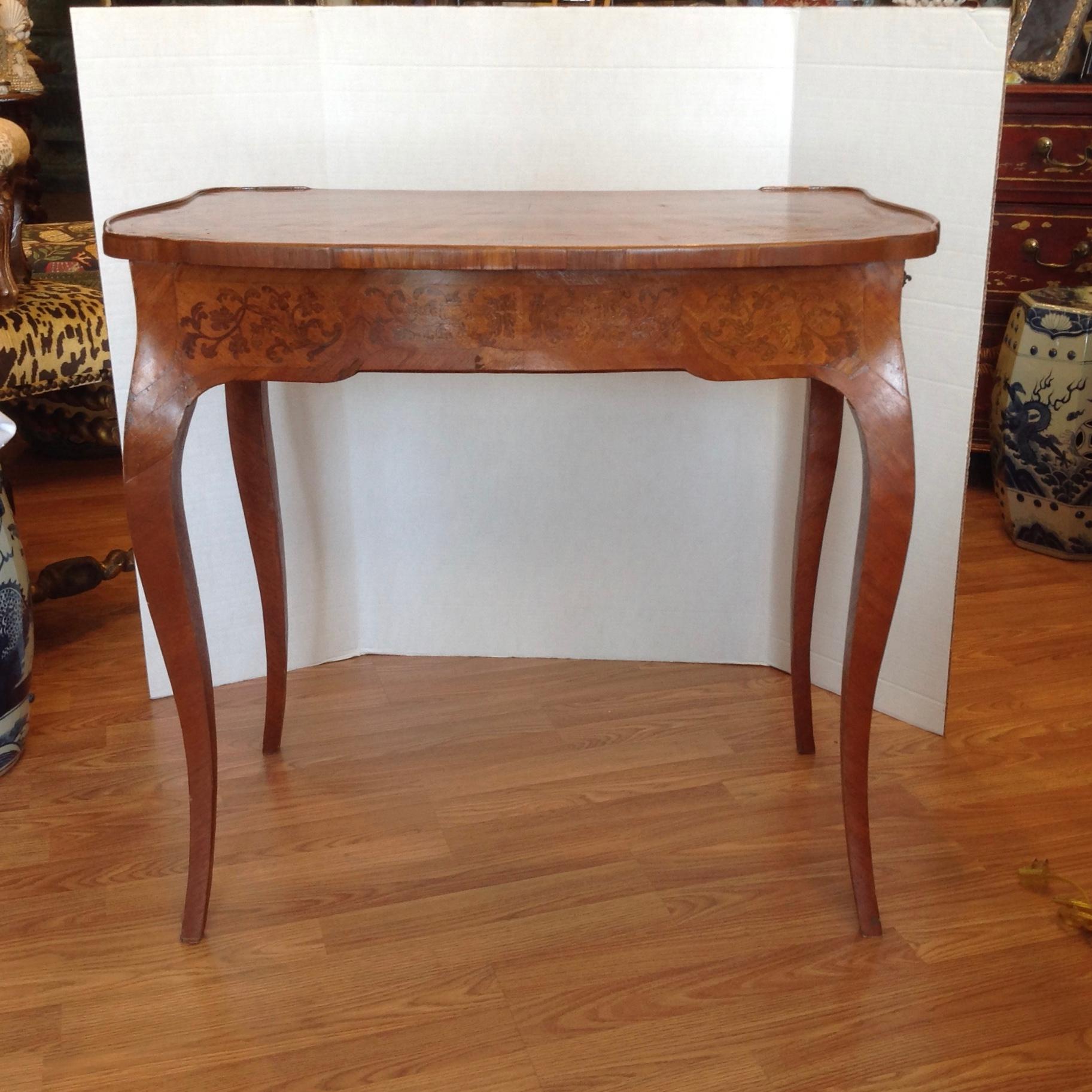 Superior 19th Century French Inlaid Vanity / Desk In Good Condition In West Palm Beach, FL