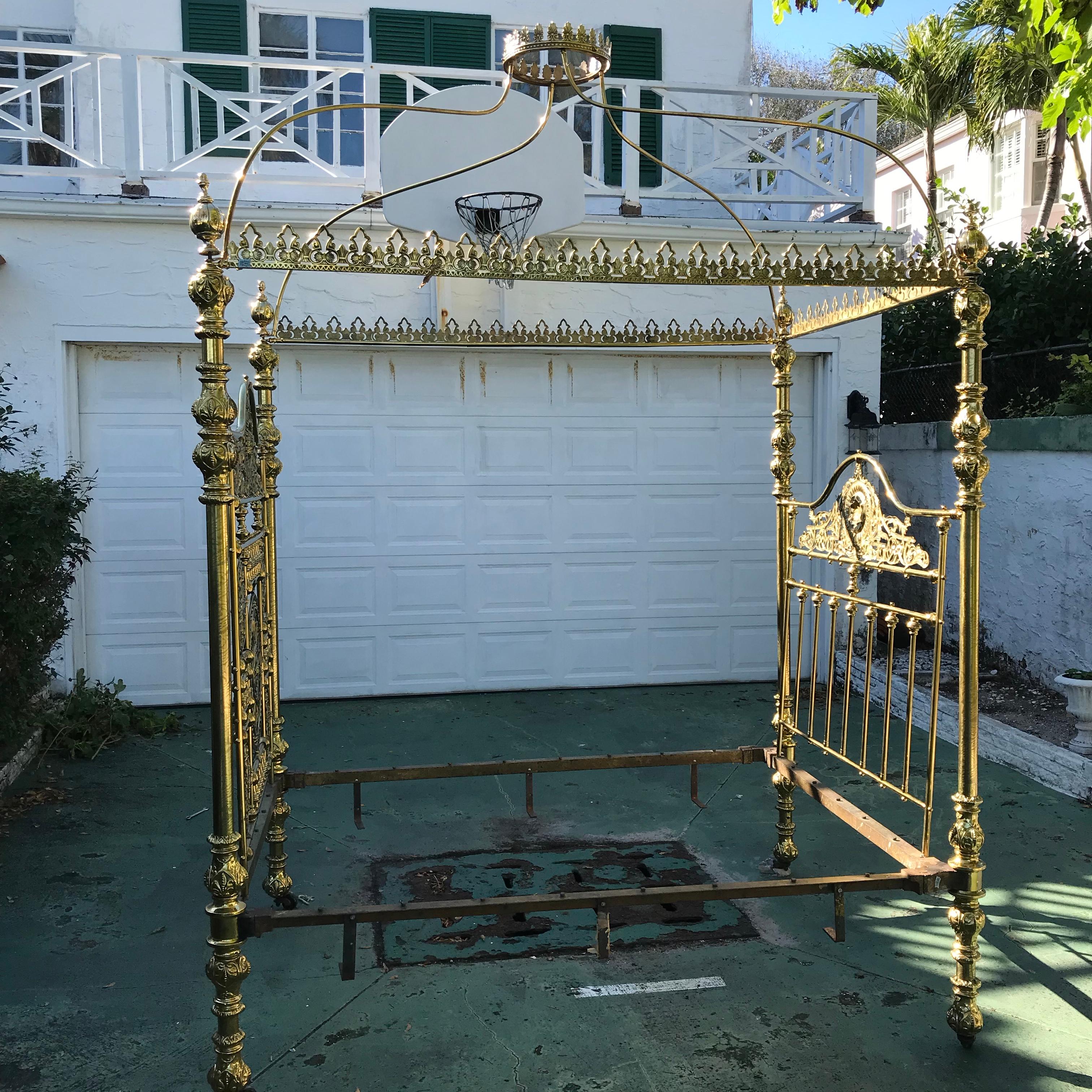 Superior 19th Century Moroccan Brass Bed 4