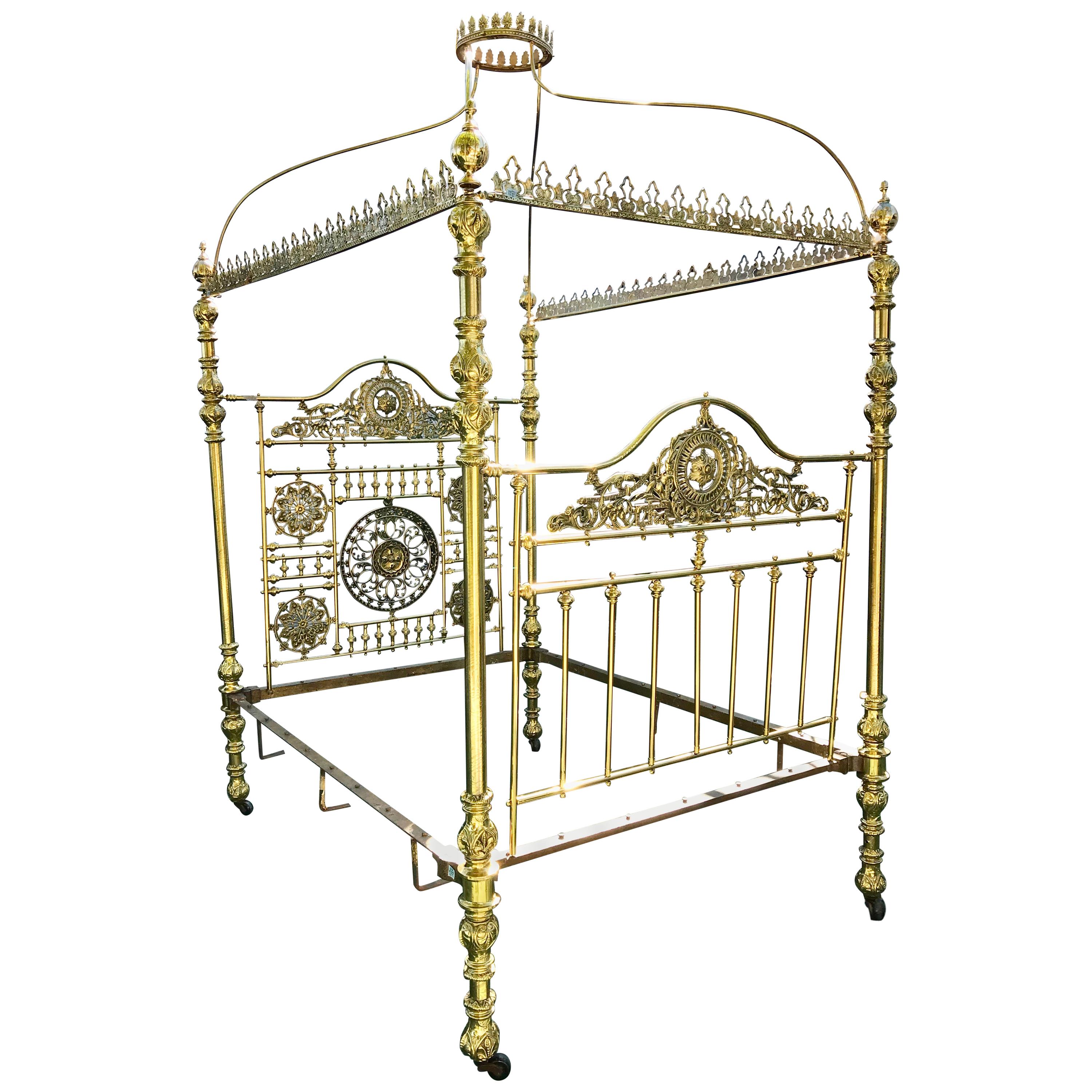 Superior 19th Century Moroccan Brass Bed