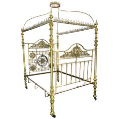 Used Superior 19th Century Moroccan Brass Bed