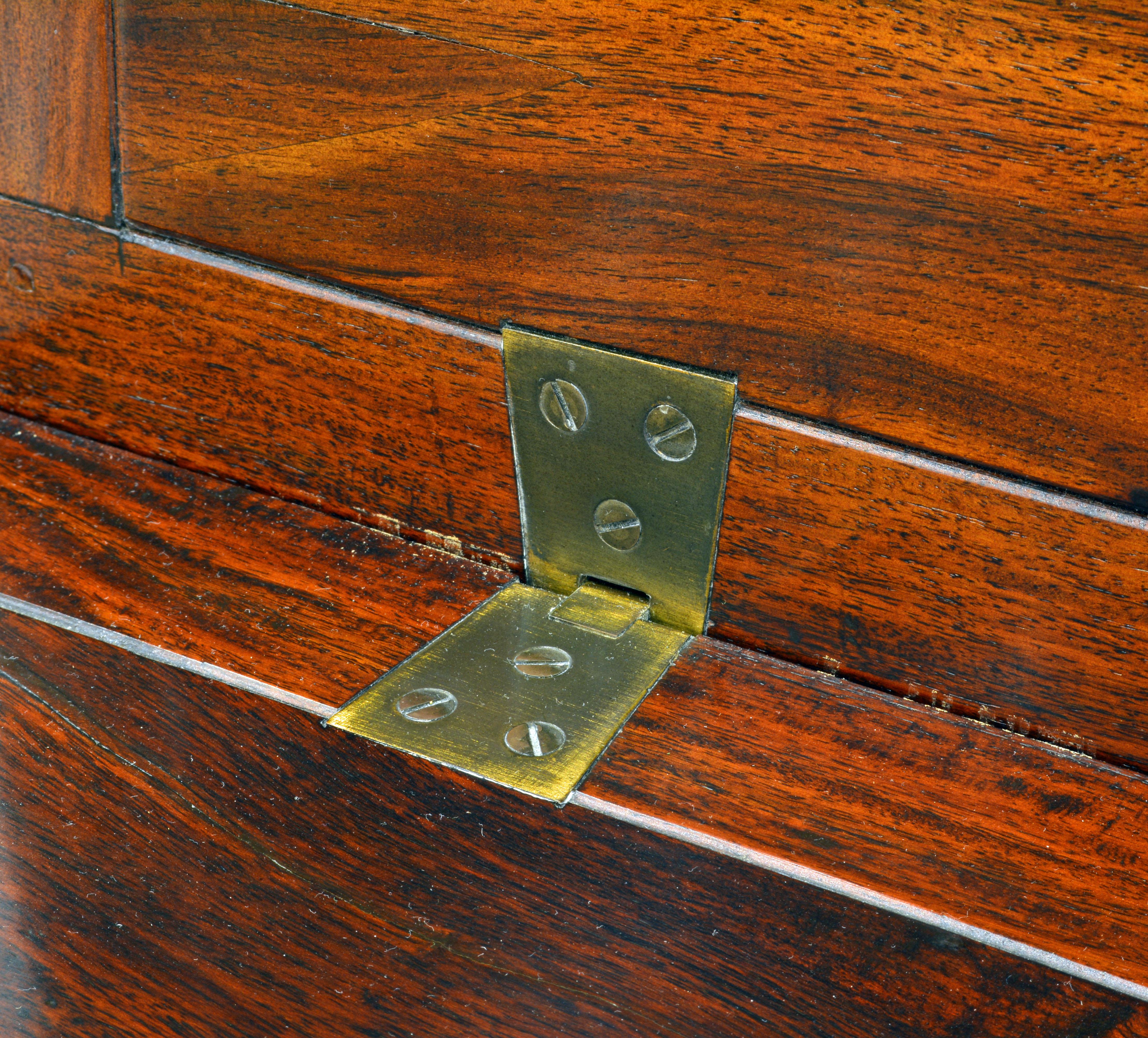 Superior 20th Century Anglo-Chinese Style Brass Inlaid Hardwood Game Table 3