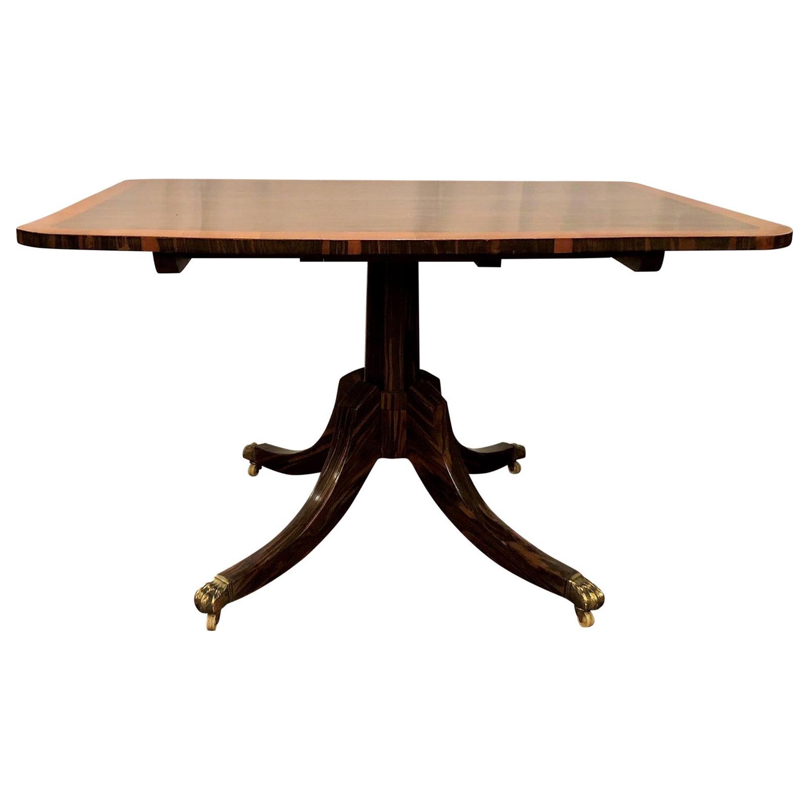 Superior Antique 19th Century Rare "Zebra Wood" Table For Sale
