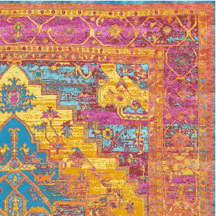 Superior Luxury Heriz Persischer Teppich 8x10 in Seide von Djoharian Design (Handgeknüpft) im Angebot