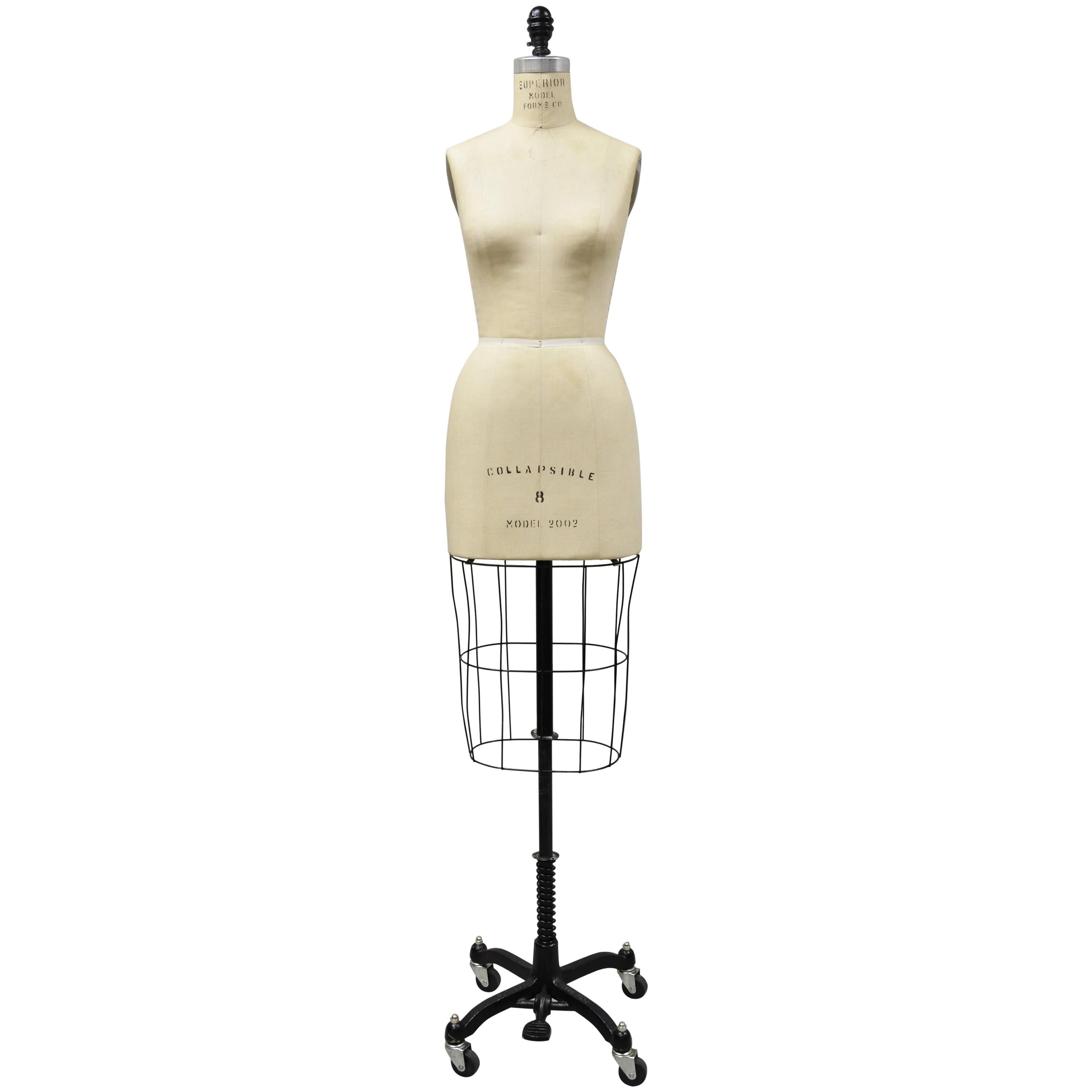 Superior Model Forms Co. Model 2002 Iron Cage Dress Form Mannequin at  1stDibs | red fress form with cage, superior dress form, vintage dress form  with cage