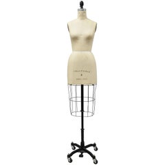 Vintage Superior Model Forms Co. Model 2002 Iron Cage Dress Form Mannequin
