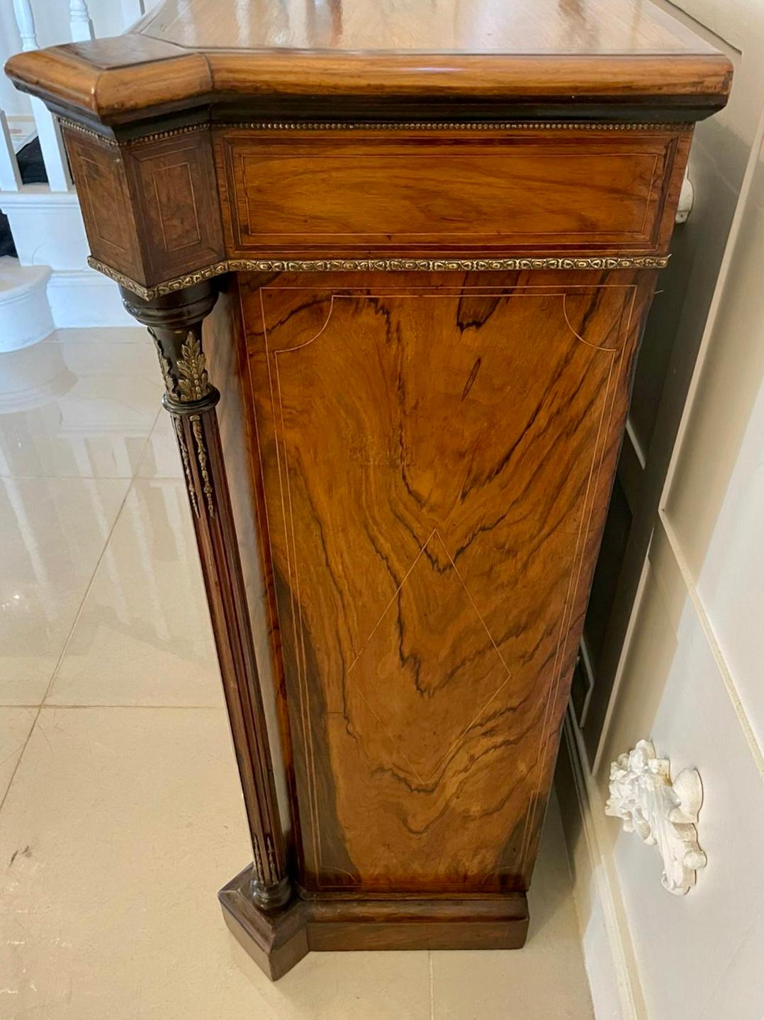 Superior Quality Antique Victorian Inlaid Burr Walnut Side Cabinet 9