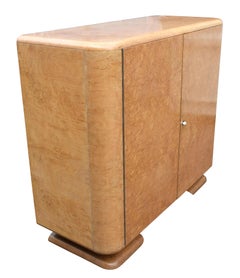 Art Deco Superior Quality Blonde Walnut Cupboard, circa 1930