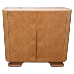 Art Deco Superior Quality Blonde Walnut Cupboard, circa 1930