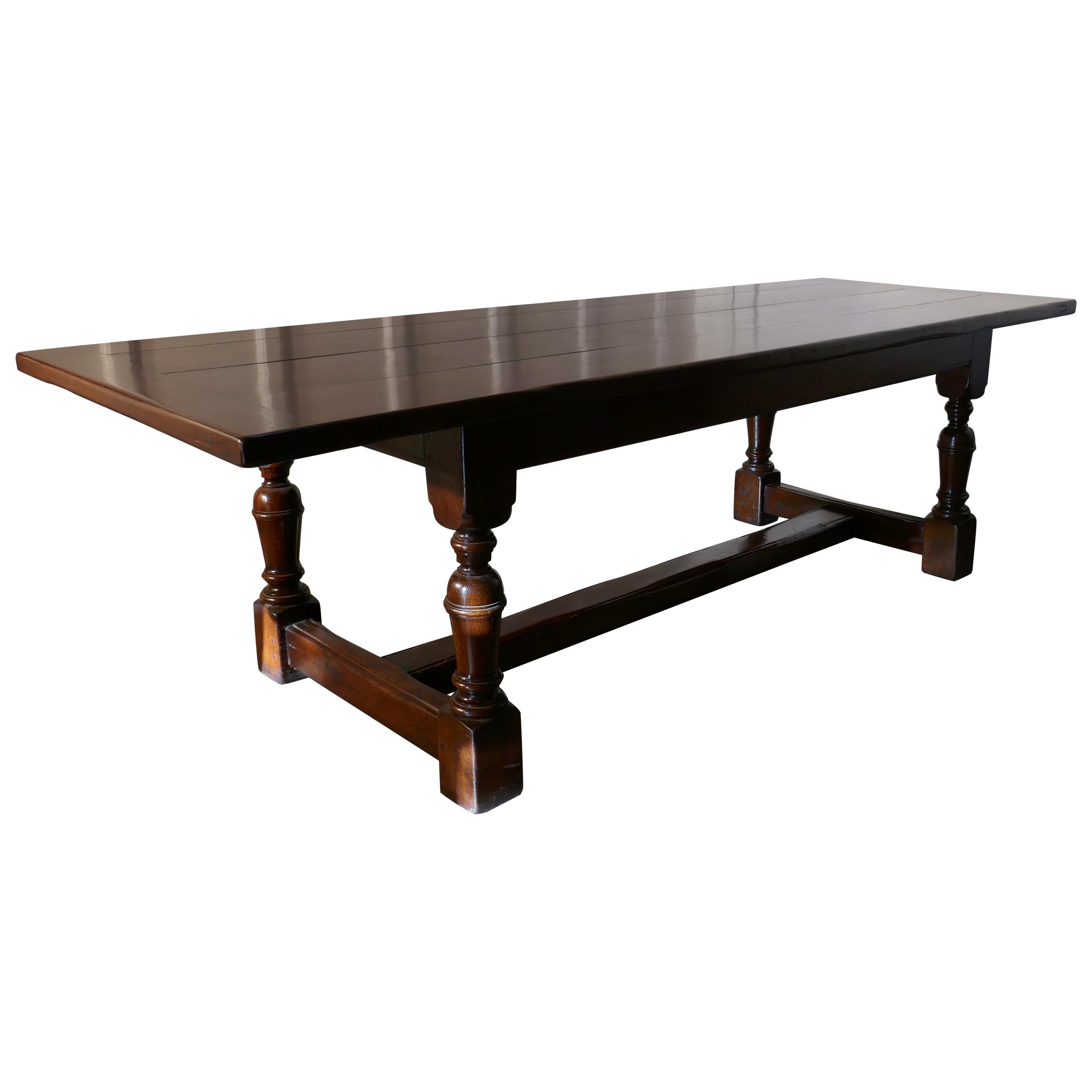 Superior Quality Oak Refectory Dining Table
