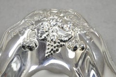 Superior Silver Grapevine Repousse Silver Plated Bread Plate Tray Trinket Dish