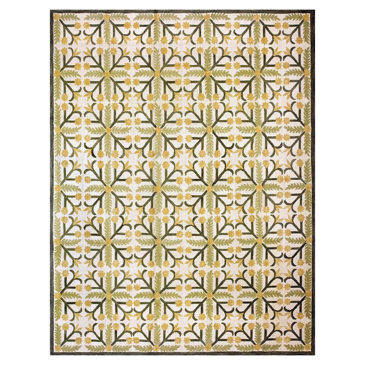 Geometrisches Muster der Superlative 
Spezial Zeitgenössischer Amerikanischer Baumwollteppich mit Haken