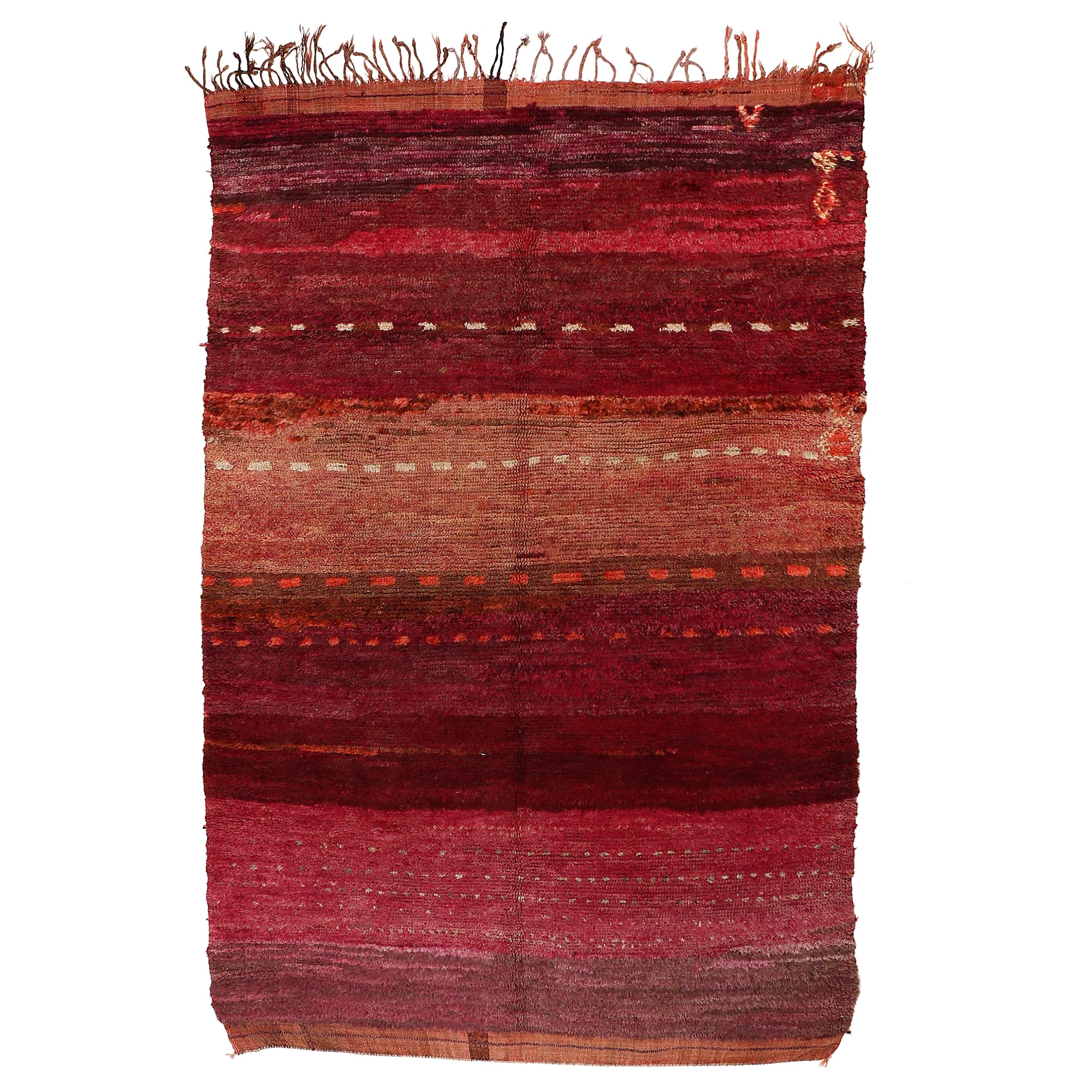 Superlative Vintage Beni Mguild Berber Carpet For Sale