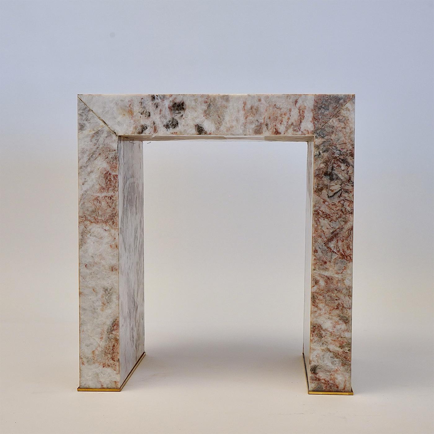 Table d'appoint en marbre Carnico Fior di Pesco Superleggero par Silvio Piattelli Neuf - En vente à Milan, IT