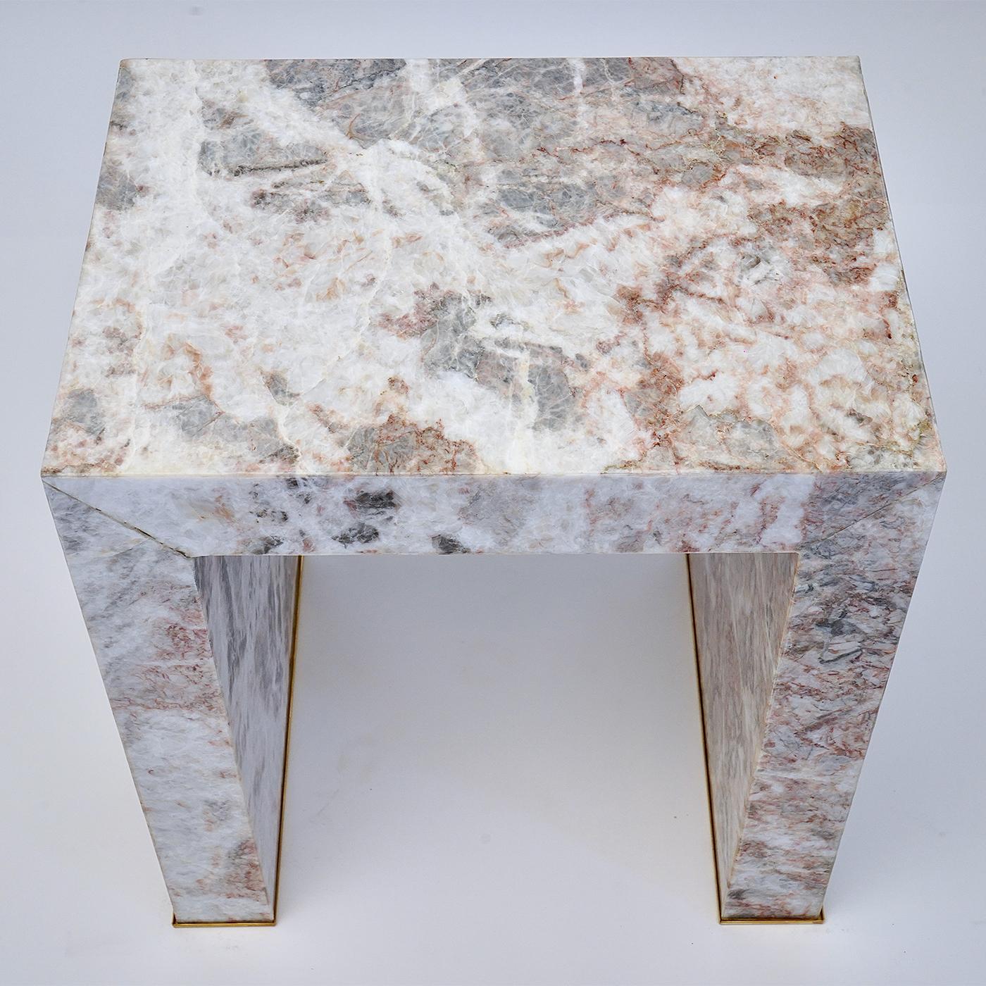 Table d'appoint en marbre Carnico Fior di Pesco Superleggero par Silvio Piattelli en vente 2