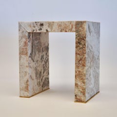 Tavolino Superleggero in marmo Fior di Pesco, Piattelli Design