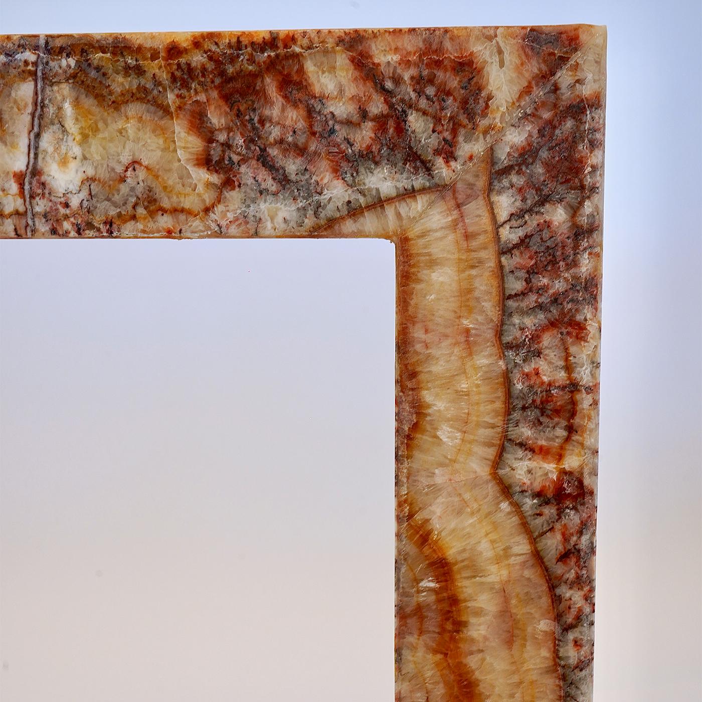 Marbre Table d'appoint Superleggero en onyx rouge en vente