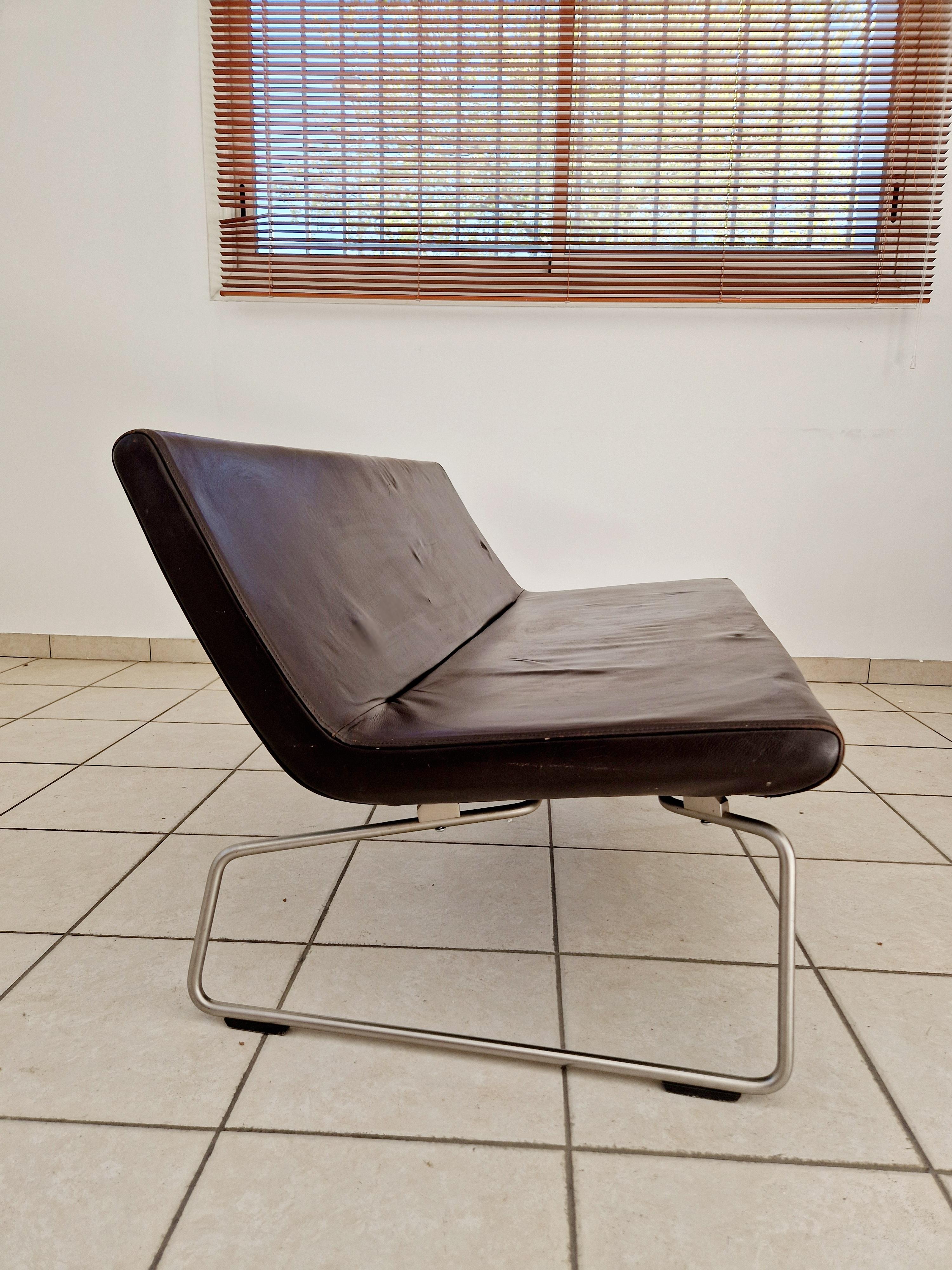 Italiano Barber and Osgerby per Cappellini Divano Superlight in pelle marrone in vendita