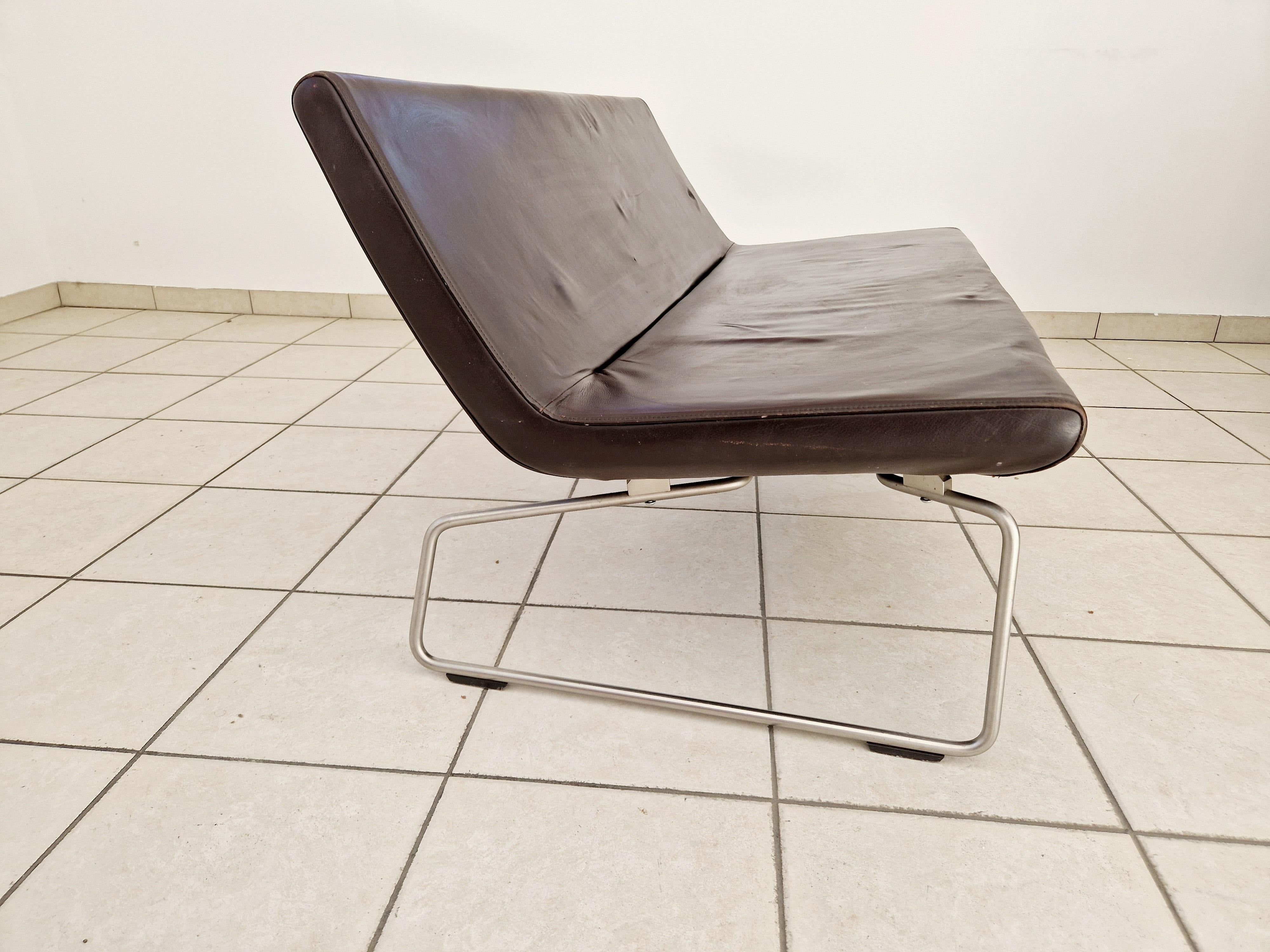 Metallo Barber and Osgerby per Cappellini Divano Superlight in pelle marrone in vendita