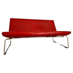 Barber and Osgerby for Cappellini Red Leather Superlight Sofa