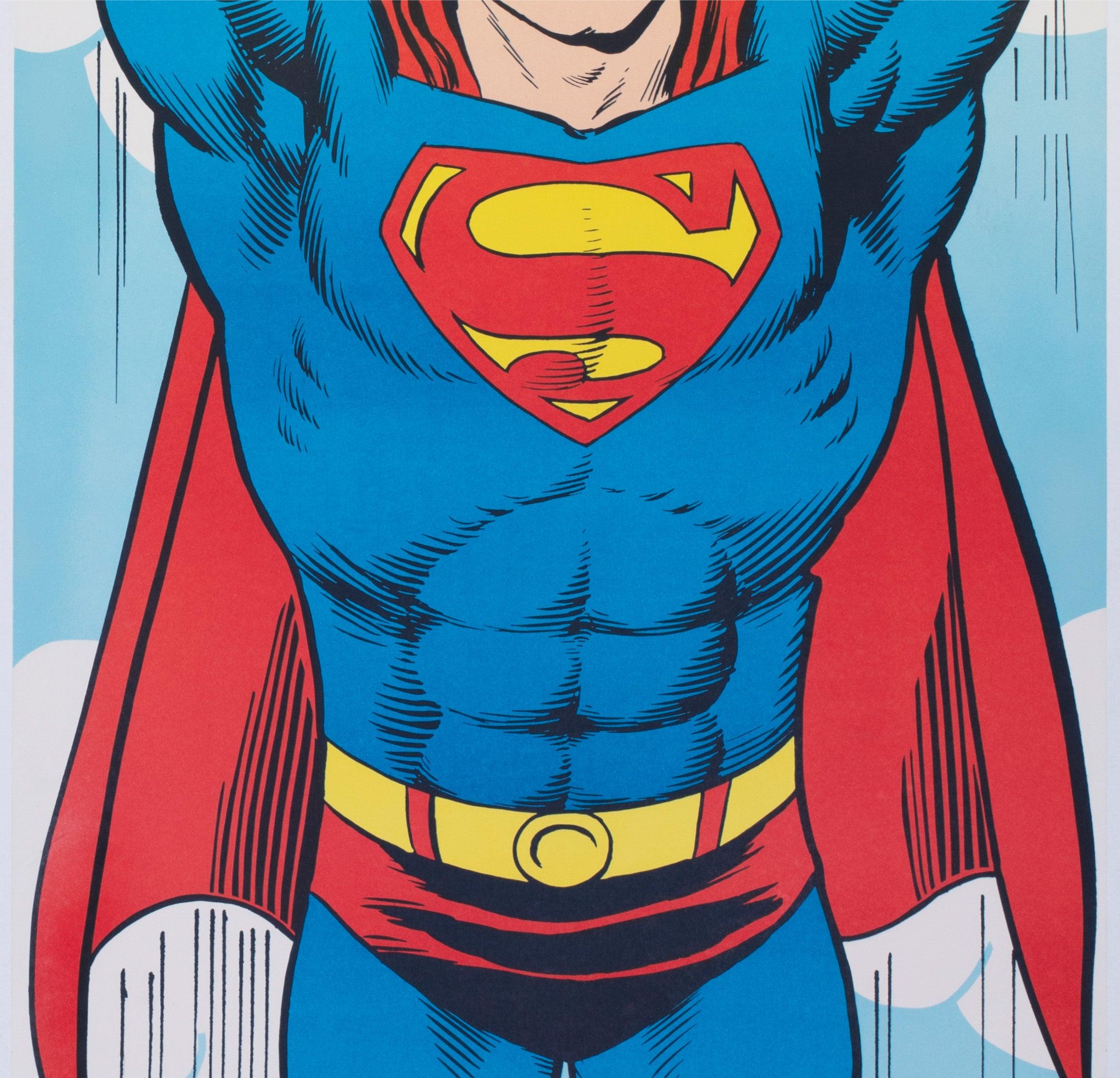 Superman 1971 Panneau de porte DC Prints US Special Poster, Swan and Anderson Excellent état - En vente à Bath, Somerset