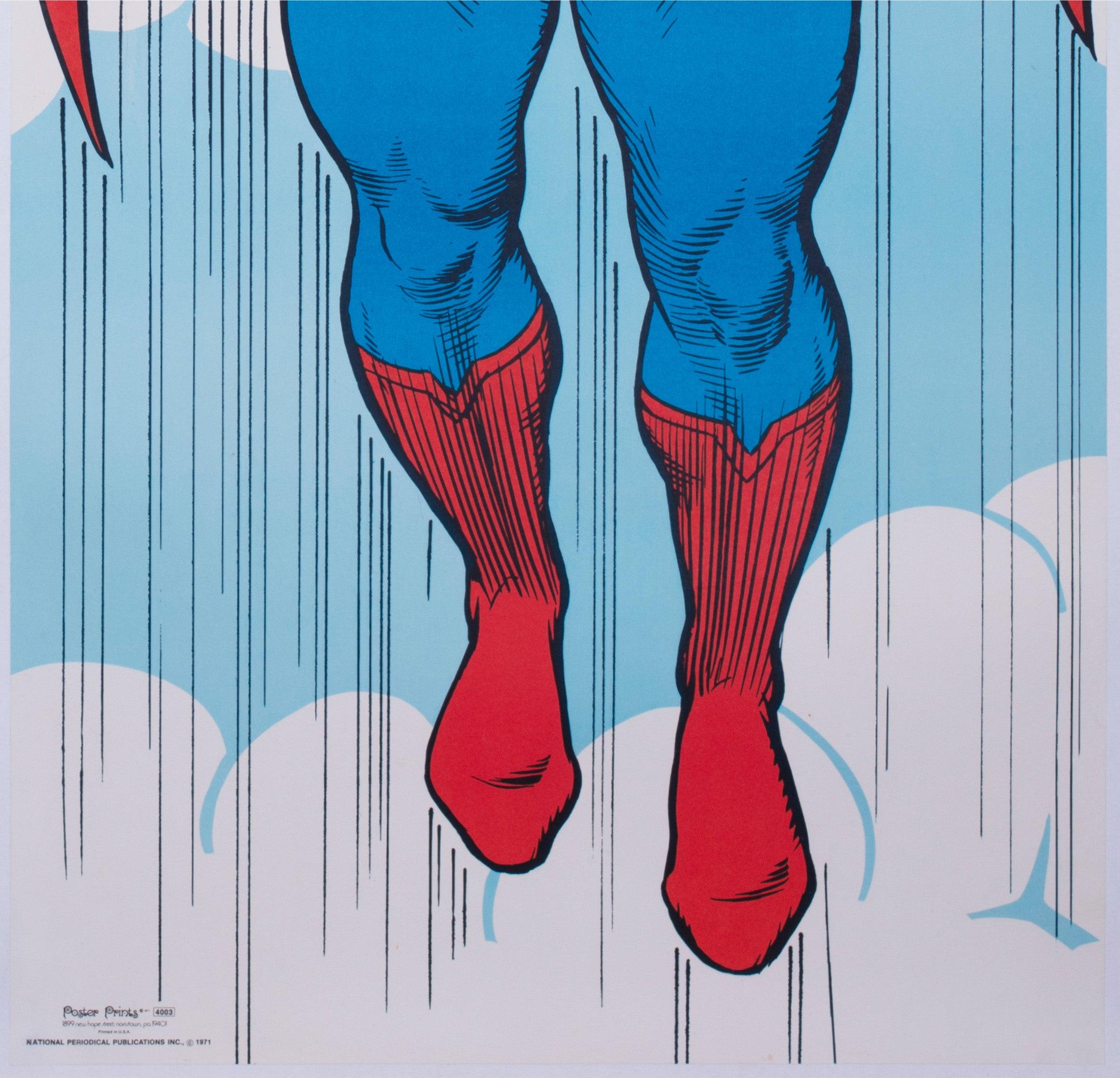 20ième siècle Superman 1971 Panneau de porte DC Prints US Special Poster, Swan and Anderson en vente